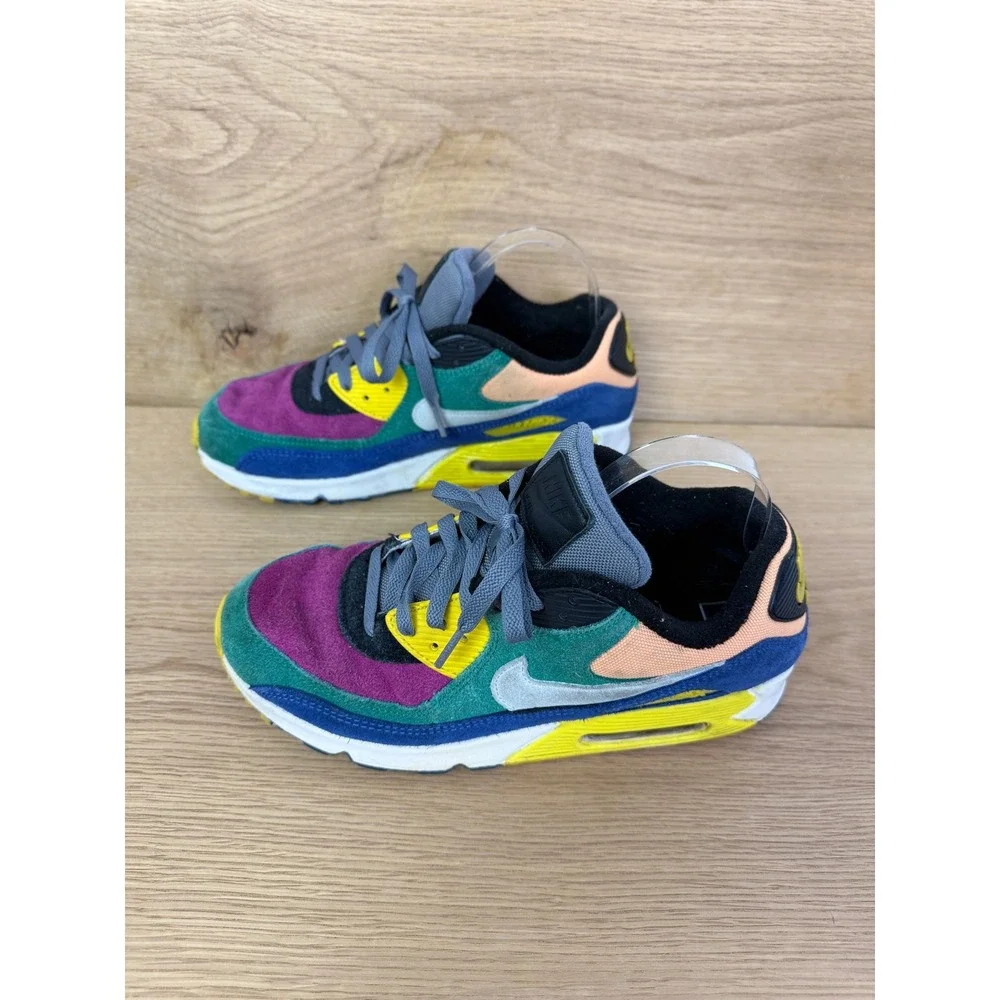 Nike Air Max 90 Running‎ Shoes Sneakers Multi Color Mens Size 9 CD0917-300
